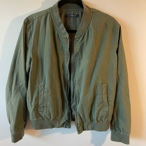 Brandy Melville Army Green Bomber Jacket